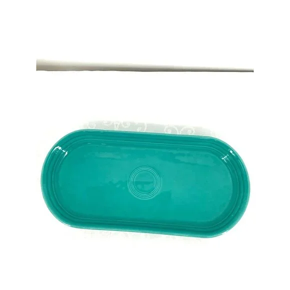 Fiesta HLC USA Turquoise Oval Bre Serving Platter 12" x 5 3/4" Ceramic Dinnerwar - Picture 3 of 6